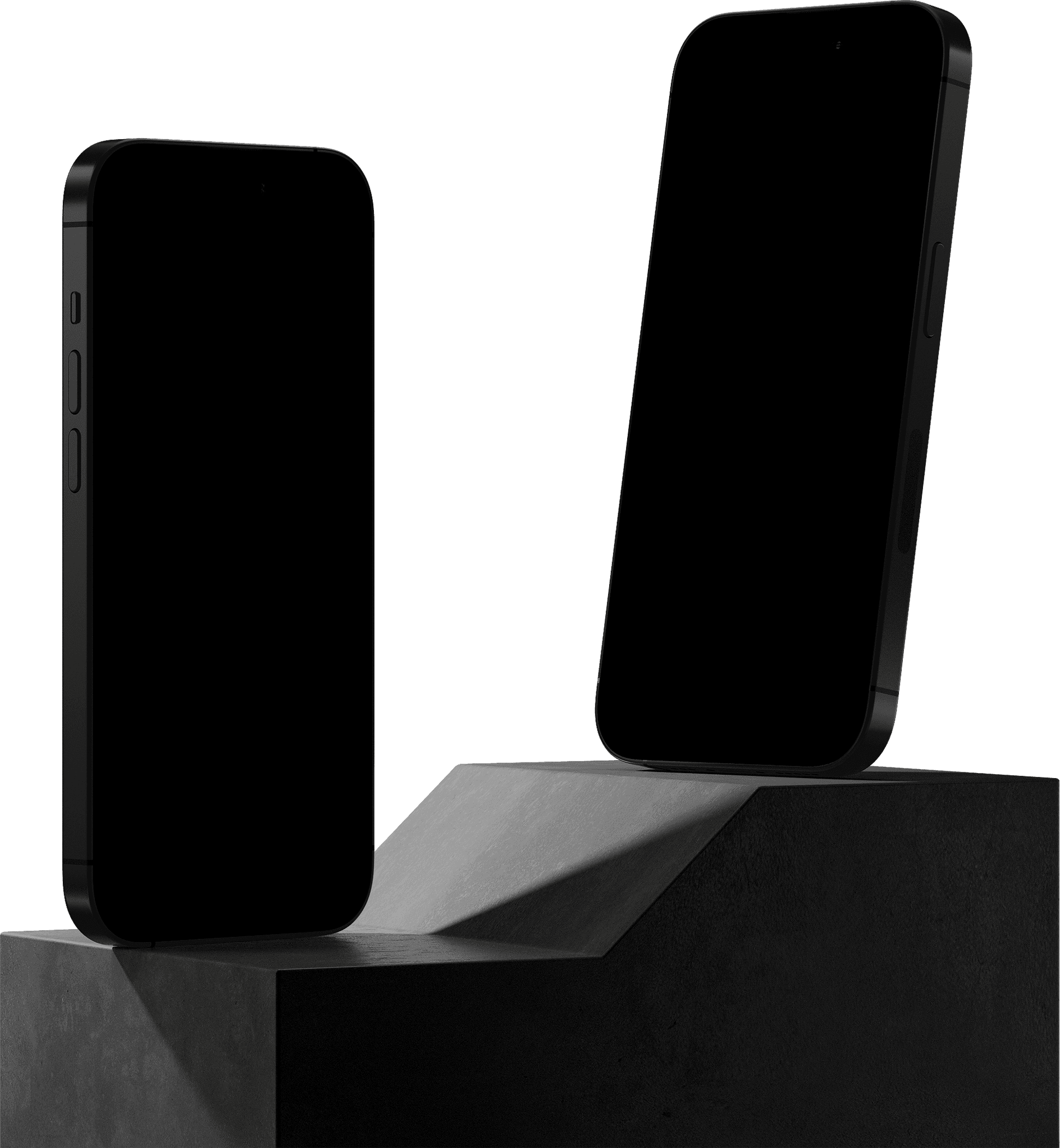 Captură de ecran a aplicației pe doua dispozitive mobile